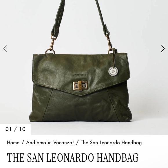 Green Leather Handbag - Picture 1 of 4